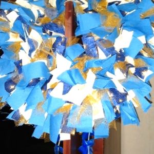 #43 Christmas Stars Round Fabric Wreath